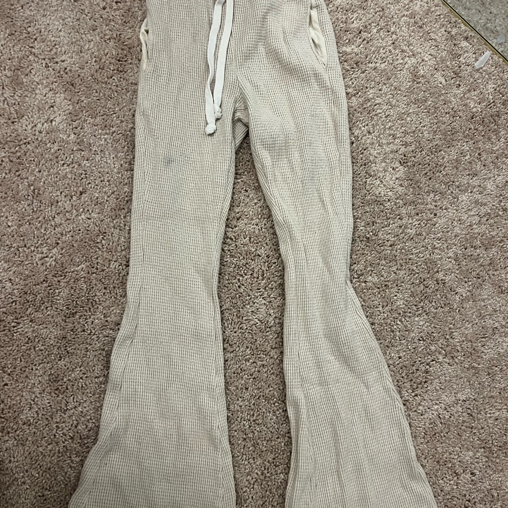 American Eagle waffle knit Flared Bottoms